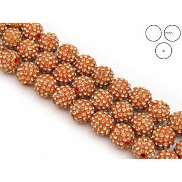 Kulka z diamencikami do wklejenia rose 8mm