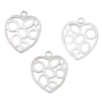 Zawieszka serce z owalami 25mm Zawieszka serce z owalami 25mm