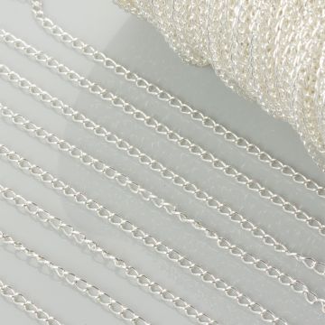 Łańcuszek simple w kolorze srebrnym 2mm