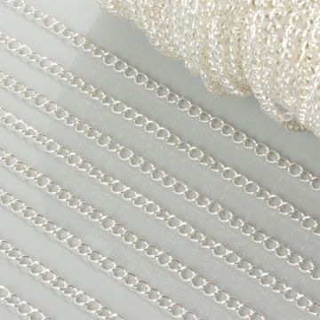 Łańcuszek simple duże oczka w srebrnym kolorze 3mm