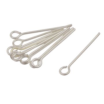 Szpilki z oczkiem w kolorze srebrnym 20x0,7mm