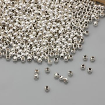 Posrebrzane kulki gładkie 2mm