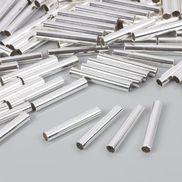 Proste rurki w srebrnym kolorze 25x4mm