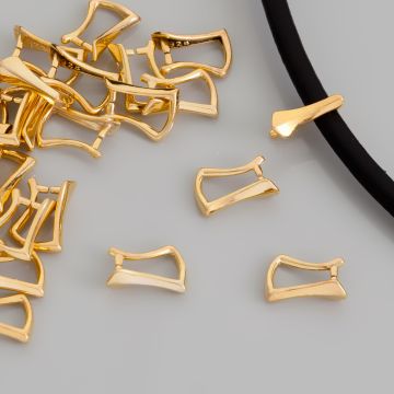 Krawatka do zawieszek AG925 pozłacana 10mm