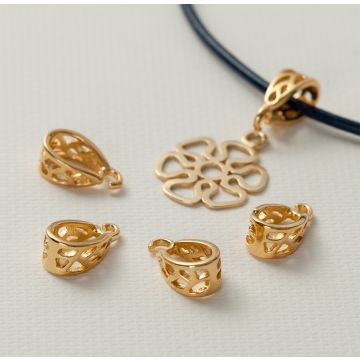 Srebrna, pozłacana krawatka ozdobna AG925 13mm