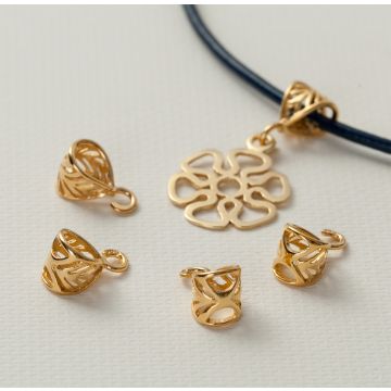 Srebrna, pozłacana krawatka ozdobna AG925 12mm