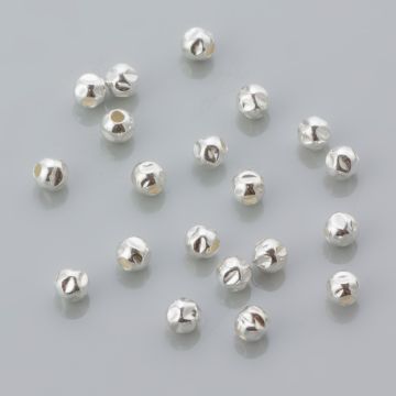 Kulki srebrne młotkowane AG925 3mm