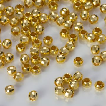 Srebrne kulki disco AG925 pozłacane 3mm