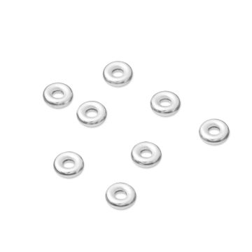 Srebrne donaty gładkie AG925 4mm