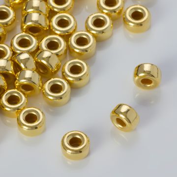 Srebrne oponki gładkie pozłacane AG925 5mm