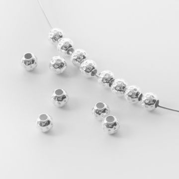 Srebrne kulki w kropeczki AG925 4mm