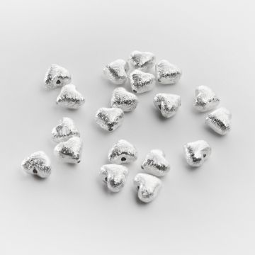 Srebrny koralik serce satynowe AG925 7mm