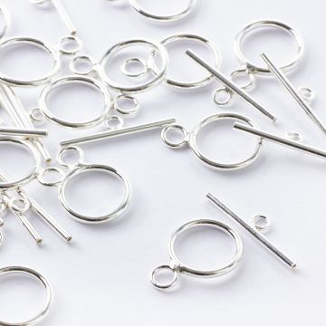 Srebrne zapięcie toggle kółko i patyczek AG925 13,5mm