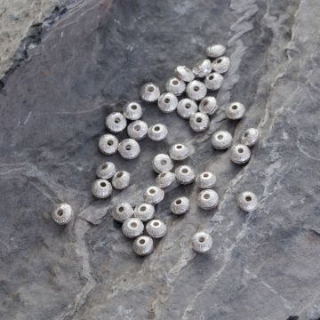 Srebrny satynowy koralik AG925 4mm