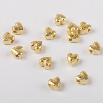 Srebrny koralik serce AG925 pozłacane 5mm