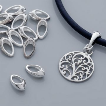 Srebrna owalna krawatka AG925 10,5mm