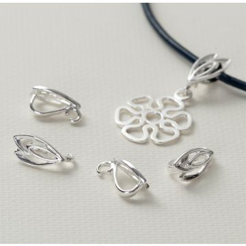 Srebrna krawatka ozdobna tulipany AG925 12.5mm