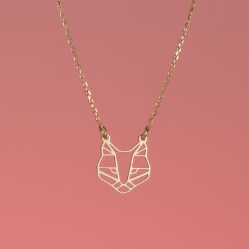 Naszyjnik złocony z panterą AG925 42 cm