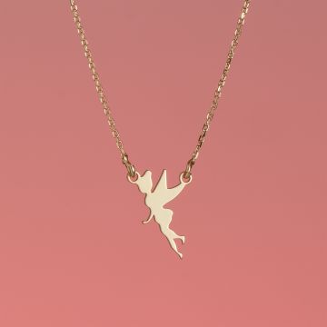 Naszyjnik złocony z wróżką AG925 42 cm