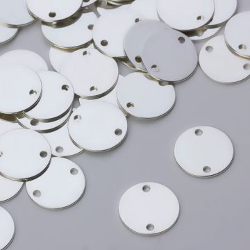 Srebrna blaszka cechownicza kółko 8mm, AG925