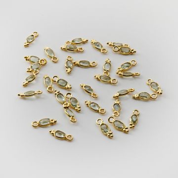 Srebrna zawieszka peridot w srebrnym okuciu AG925 pozłacana 4,5mm