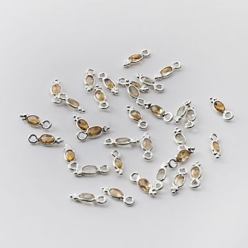 Srebrna zawieszka cytryn w srebrnym okuciu AG925 4,5mm