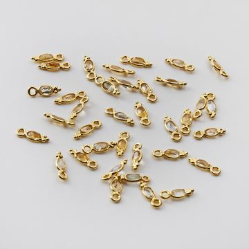 Srebrna zawieszka cytryn w srebrnym okuciu AG925 pozłacana 4,5mm