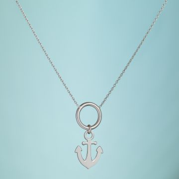 Srebrny rodowany naszyjnik Mayflower,  AG925 44cm