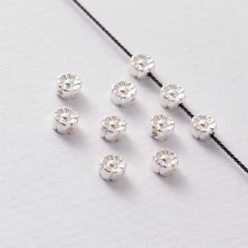 Srebrna przekładka koralik stokrotka mini  AG925 5.5mm