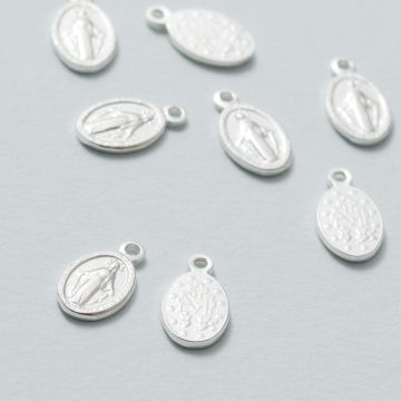 Zawieszka srebrna Matka Boska 12 mm AG925