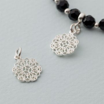 Zawieszka ażurowa mandala 1 AG925 11mm srebrny