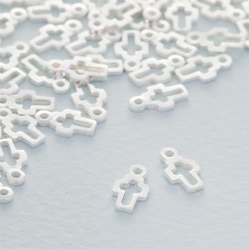 Srebrna zawieszka krzyż wycięty AG925 9x5mm