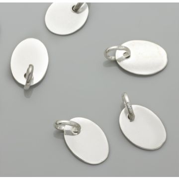 Srebrna zawieszka owal gładki 12x8mm AG925