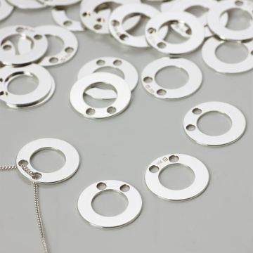 Srebrna celebrytka kółko 13mm AG925