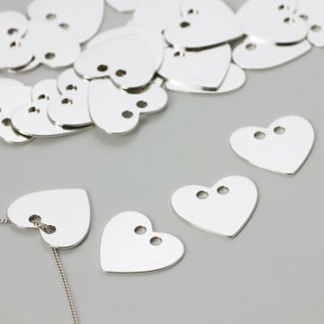 Srebrna celebrytka serce 13x15mm AG925