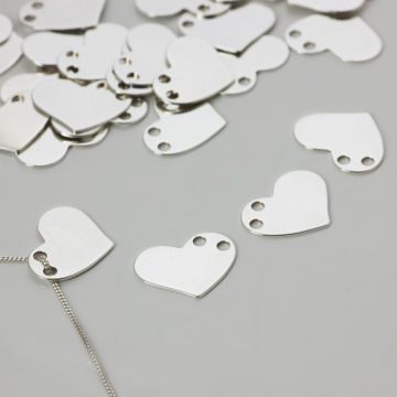 Srebrna celebrytka dzikie serce 12x15mm AG925