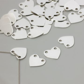 Srebrna celebrytka serce 11x12mm AG925