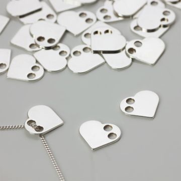 Srebrna celebrytka serce 9x10mm AG925