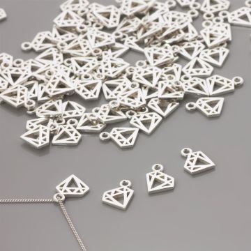 Srebrna zawieszka diamencik 10x9mm AG925