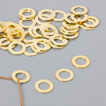 Srebrna blaszka celebrytka kółko AG925 pozłacana 13,5mm