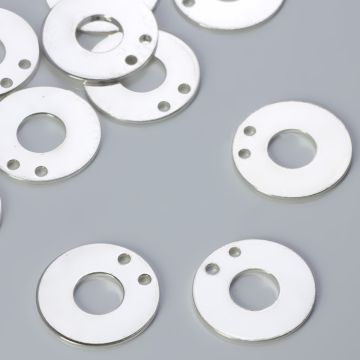 Srebrna celebrytka kółko wycięte 15mm AG925