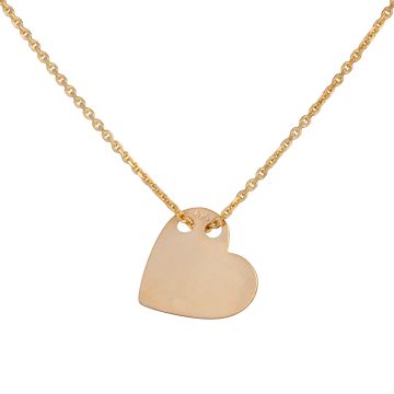 Blaszka celebrytka serce AG925 pozłacana 14mm