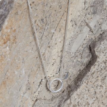 Srebrny rodowany koralik obrączka, AG925 7,5mm