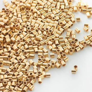 Przekładka rurka GOLDFILLED AU585 2x2mm