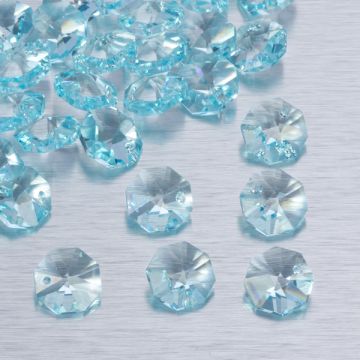 Preciosa octagon light blue 14mm