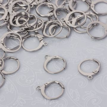 Bigle angielskie ze stali chirurgicznej w kolorze srebrnym 15mm