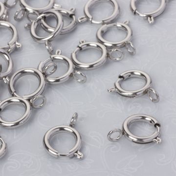 Zapięcie federing ze stali chirurgicznej w kolorze srebrnym 12mm