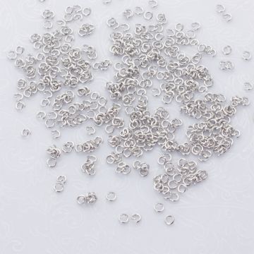 Kółeczka zaciskowe ze stali chirurgicznej w kolorze srebrnym 3x0,5mm