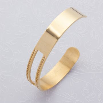 Baza bransoleteki ze stali chirurgicznej w kolorze złotym 16-20cm