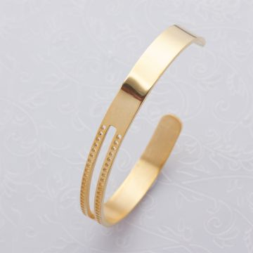 Baza bransoleteki ze stali chirurgicznej w kolorze złotym 16-20cm